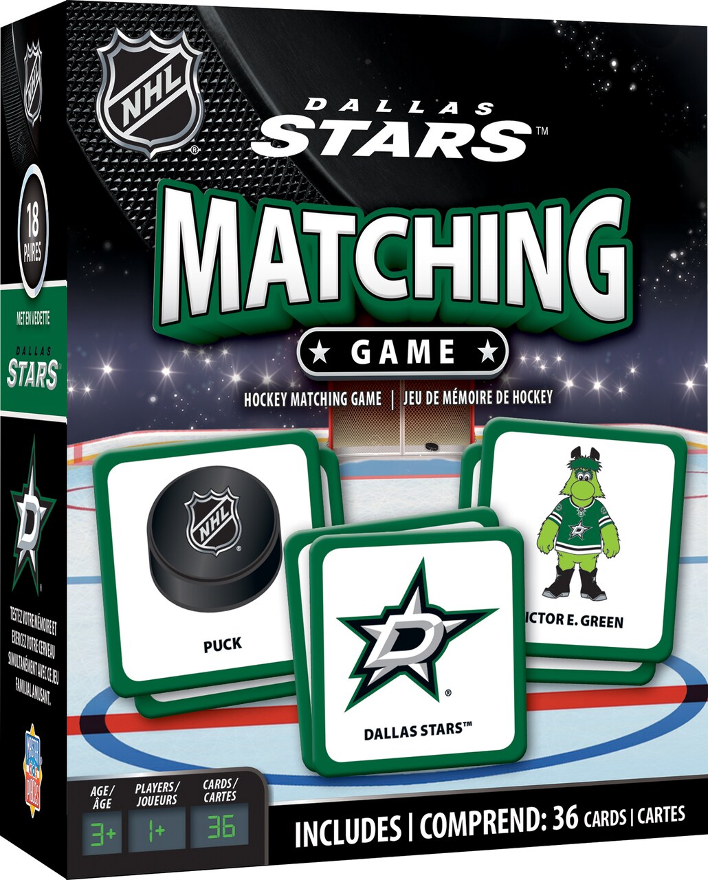 MasterPieces Officially Licensed NHL Dallas Stars Picture Matching Card Game for Kids and Families
